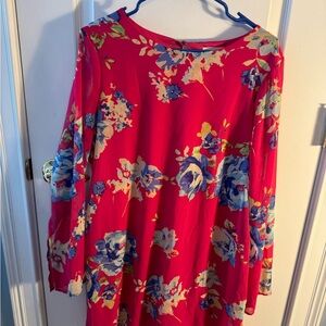 Sheer sleeve lined swing dress. Worn once.